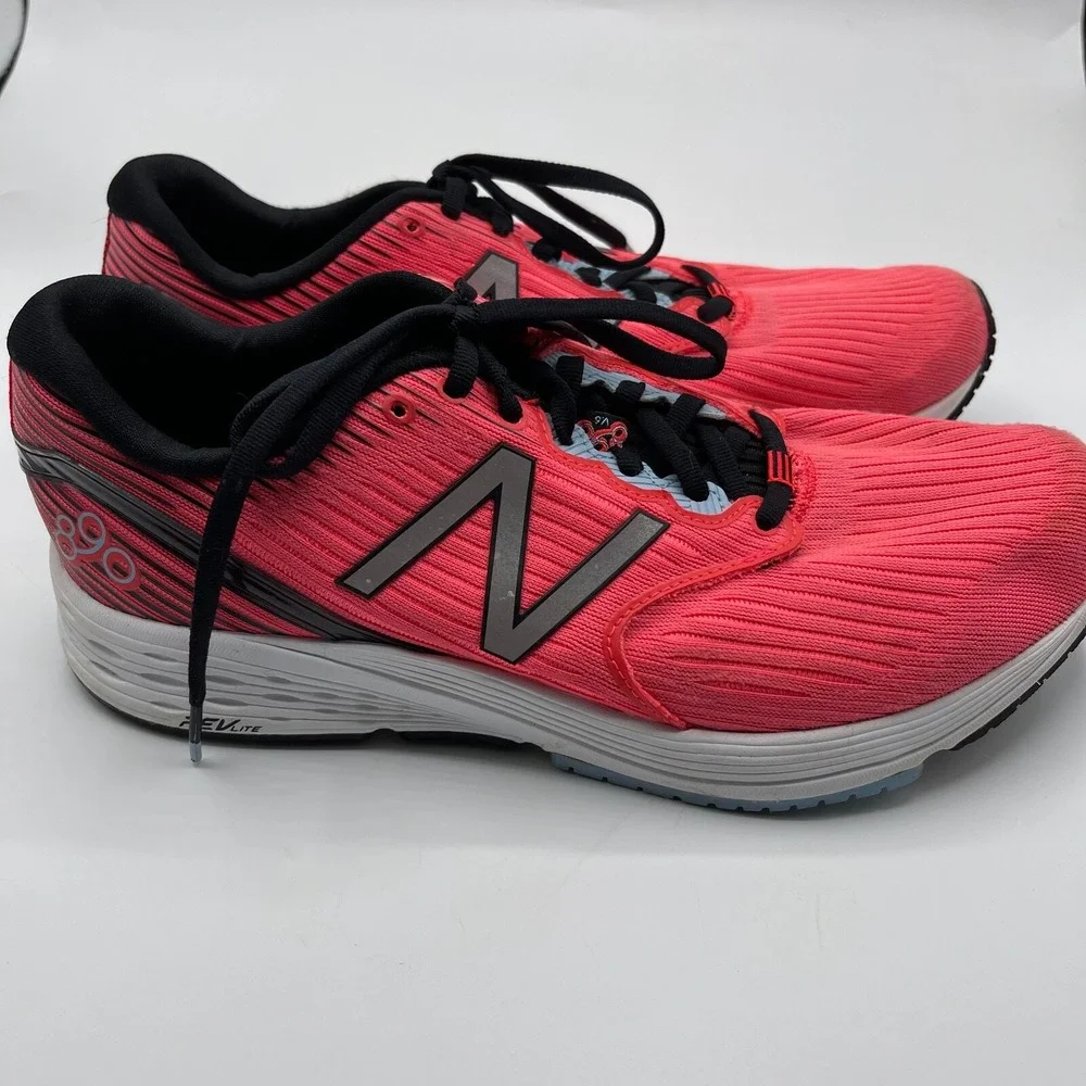 New Balance 890 v6 Pink Black Silver Women‎ Sz 11 Running Shoes Sneakers W890CB6